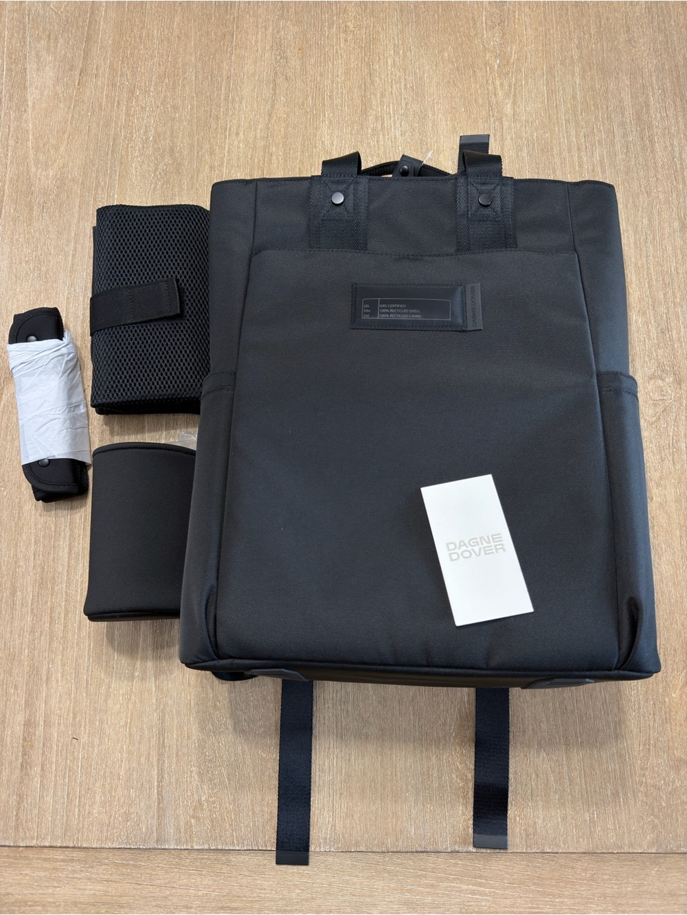 Dagne Dover Petra Convertible Tote 🖤 Onyx Black NWT | 16” Laptop | Backpack